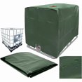 thumbnail image 1 of Water Tank Cover, IBC Tank Cover for 1000L Tank, Water Tank Container Protective Cover, Anti-Dust Anti-UV Anti-Rain, 120x100x116cm (Green), 1 of 5