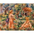 thumbnail image 3 of Renoir, Pierre-Auguste 14x12 Black Modern Framed Museum Art Print Titled - Girls in a Landscape 1918, 3 of 5