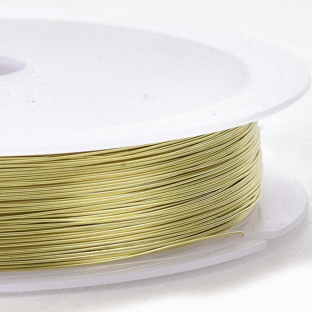 Round Copper Jewelry Wire Gold 24 Gauge 0.5mm about 26.24 Feet(8m)/roll 10 rolls/group