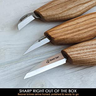 BeaverCraft S15 Whittling Wood Carving Kit Wood Carving Tools Set Chip Kit 