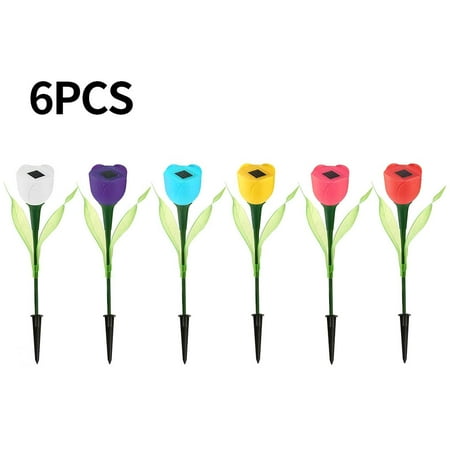 

6pcs LED Ground Light Outdoor Garden Patio Courtyard Solar Powered Flower Shaped Ground Lamp