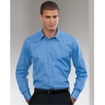 thumbnail image 3 of Russell Collection Mens Long Sleeve Poly-Cotton Easy Care Tailored Poplin Shirt, 3 of 4