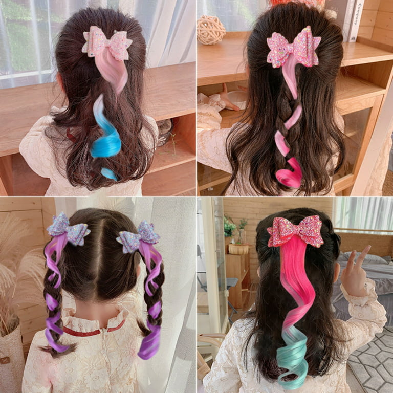 FOMIYES 8 pcs wig braid extension hair clips hair accessory for women hair  clips for braids easter hair extensions clip in hair streaks hair