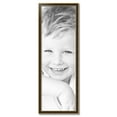 thumbnail image 2 of ArtToFrames 16" x 48" Black Panel With Gold Lip Picture Frame, 16x48 inch Multi Wood Poster Frame (WOM-5092), 2 of 7