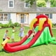 thumbnail image 2 of Parque Acuático Inflable Costway con Tobogán Pistolas de Agua Pared para Escalar y Piscina 470 x 120 x 242 cm para Niños 3-10 Años, 2 of 10