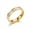 Golden, variant on Smooth Surface Noble Couple Ring Square Cubic Zirconia Wedding Ring Jewelry Accessory