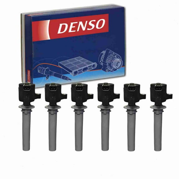6 pc DENSO Direct Ignition Coils compatible with Ford Five Hundred 3.0L V6 2005-2007