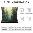 thumbnail image 5 of COMIO  Happy Winter Pine Trees Mountain Landscape Picture Smoky Square Decorative Throw Pillow Cover Cushion Case for Outdoor Bedroom Couch Sofa Home Sofa, 5 of 5