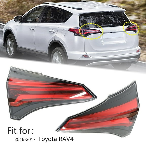 Pair of Rear Tail Light Lamp Housing Assembly Fit for Toyota RAV4 2016-2017