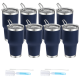 thumbnail image 3 of Paquete de 8 vasos térmicos de acero inoxidable de gran capacidad de 30 oz, diseño de doble pared al vacío para un aislamiento térmico duradero (frío y calor), material apto para alimentos,,blanco, 3 of 22