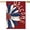 Red, variant on Patriotic 4th of July House Flag 28x40 Inch Double Sided Outside, Memorial Day Red Floral Welcome Daisy Yard Outdoor Decoration