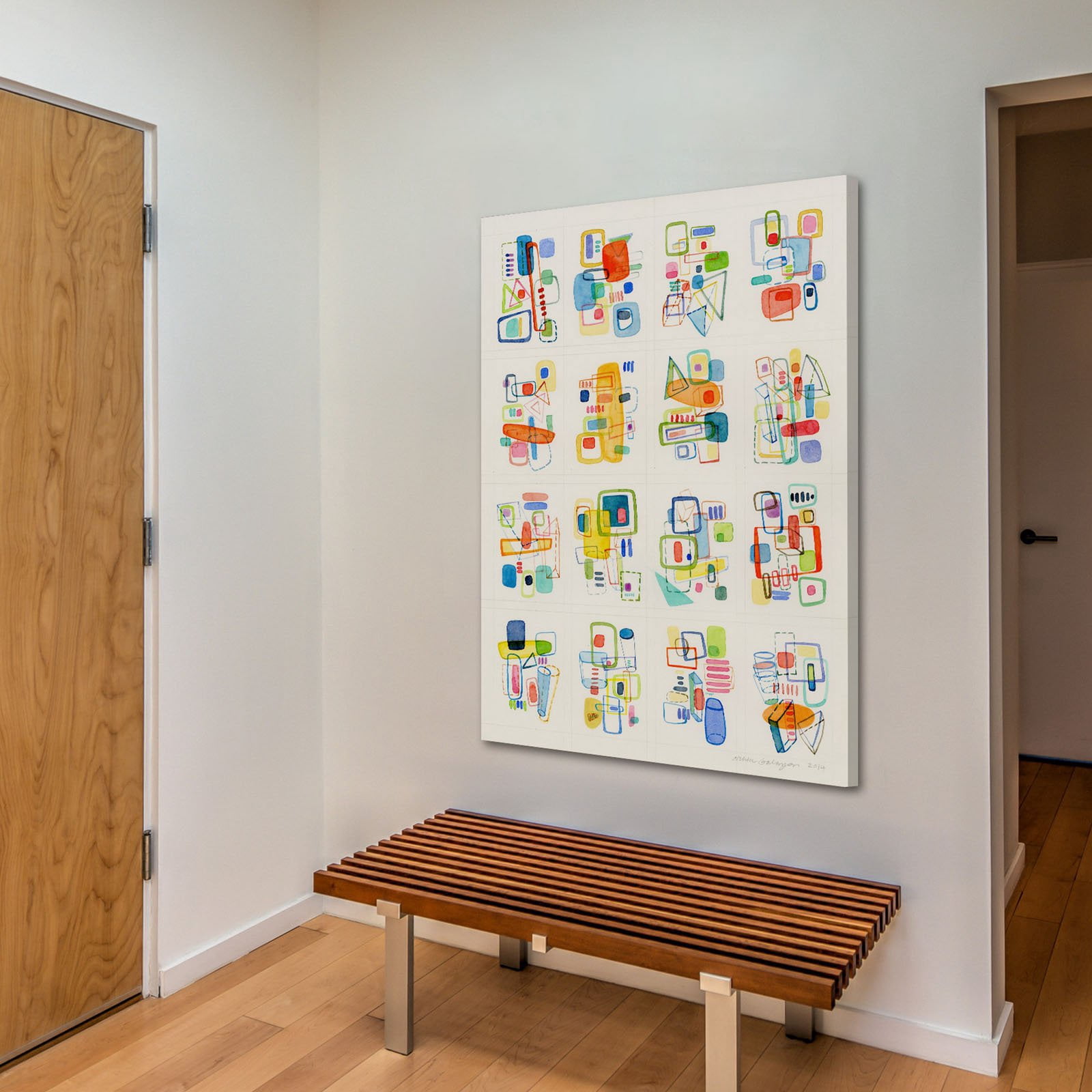 Marmont Hill Busy Shapes Painting on Wrapped Canvas