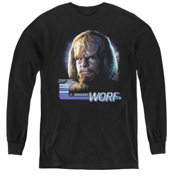 Star Trek - Tng Worf - Youth Long Sleeve Shirt - Large