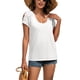 thumbnail image 5 of Blusa sin mangas tela suave manga corta fácil de limpiar blusa con cuello en V para uso diario para mujer ANGGREK Otros, 5 of 6