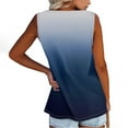 thumbnail image 7 of Plus Size Blouse for Women Women Summer Sleeveless Casual Printed O Neck T Shirt Tops, 7 of 7