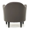 thumbnail image 4 of Fox Hill Trading Max Barrell Chair, Brown Faux Leather, 4 of 5