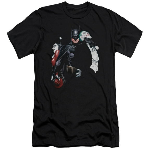 Batman Joker Harley Choke S/S Adult 30/1 T-Shirt Black