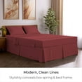 thumbnail image 5 of Mellanni Iconic Collection Pleated Microfiber Bed Skirt 15" Drop, King, Brick Red, 5 of 7