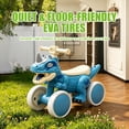 thumbnail image 5 of Xuanlur Dinosaur Balance Bike for 1-3 Year Olds, Toddler Bike with EVA Tires, Light-Up Wheels, Baby Bike with Music & Mist Spray Effects, Dinosaur Ride on Toy, Perfect First Birthday Gift, Blue, 5 of 7