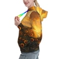 thumbnail image 3 of Yiaed Sunflower Sunset Rainfall Print Womens Casual Hoodies Crew Neck Long Sleeve Sweatshirts With Pocket Pullover Tops Women's Hooded Sweatshirt-X-Large, 3 of 5