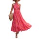 thumbnail image 5 of SAYOO Ropa de verano para mujeres, encaje floral / a cuadros para mujeres con espalda suelta SAYOO  moda, 5 of 9
