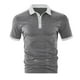thumbnail image 4 of pstuiky camiseta de hombre, Suéter informal de manga corta con solapa y botones para hombre, color liso ropa de hombre m, 4 of 6