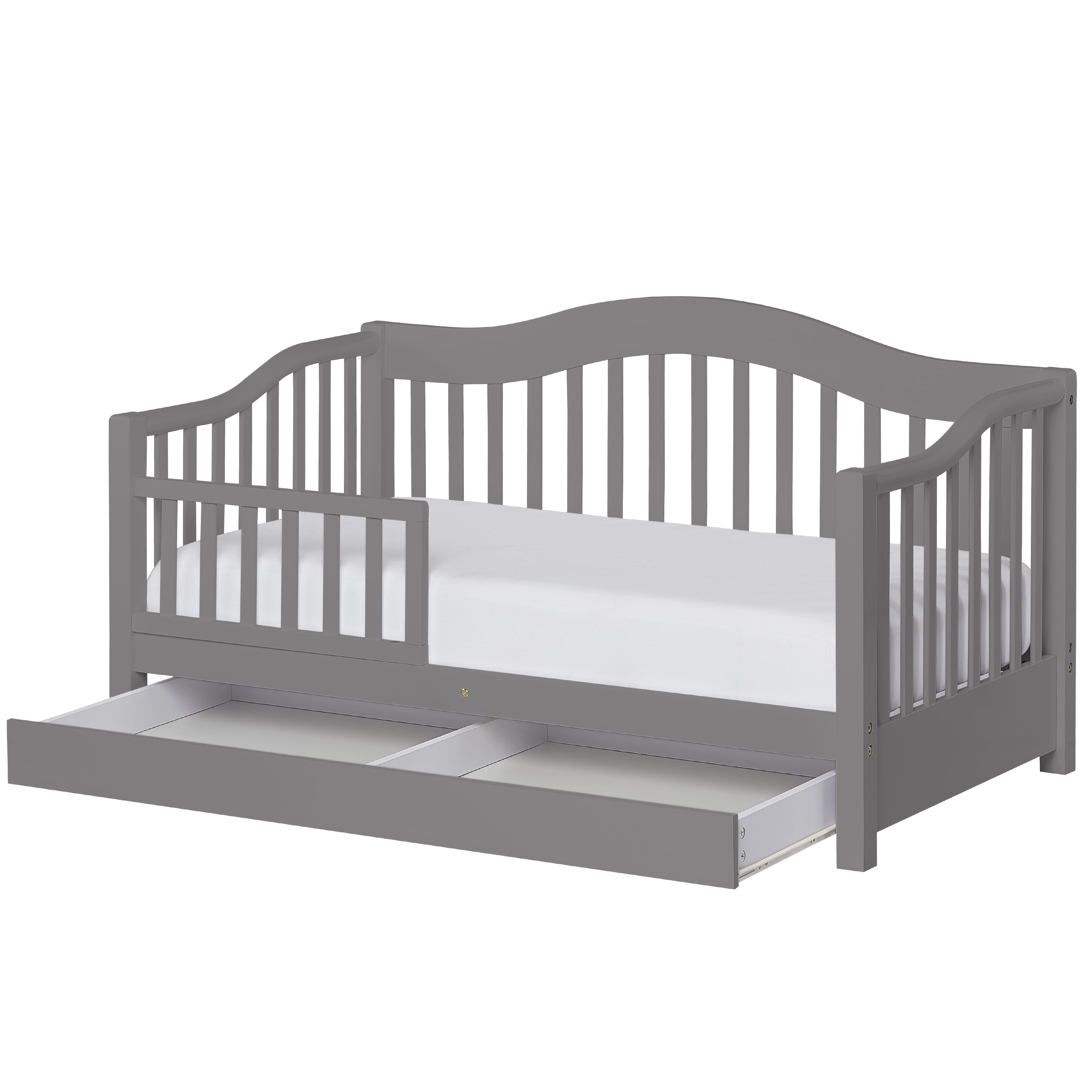 Dream On Me, Toddler Day Bed With Storage Drawer, Storm Gray, Model