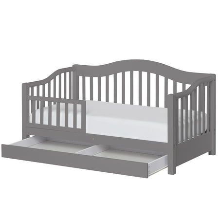 Dream On Me Toddler Day Bed With Storage Drawer Storm Gray Model #652-SGY