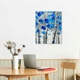 thumbnail image 3 of ARISTURING Large Blue Birch Tree Abstract Landscape Art Textured Forest Artwork Home Office Decor for Wall, 3 of 5