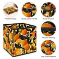 thumbnail image 4 of RATGDN Collapsible Fabric Cube Storage Bin with Double Handles for Living Room Bedroom Office Black - Orange Juice Fruit, 4 of 7