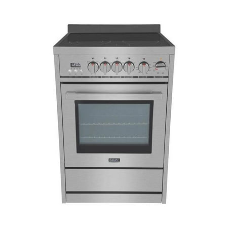 

Galanz 24 in. Smooth Surface 4 Elements Convection Oven Freestanding Electric Range Stainless Steel