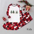 thumbnail image 2 of Odeerbi Christmas Pajamas for Family Holiday Long Sleeve Family Christmas Pajamas Matching Sets Toddler Christmas Plaid Printed Blouse Tops + Pants Sleepwear Family Matching PJs Set Red, 2 of 5