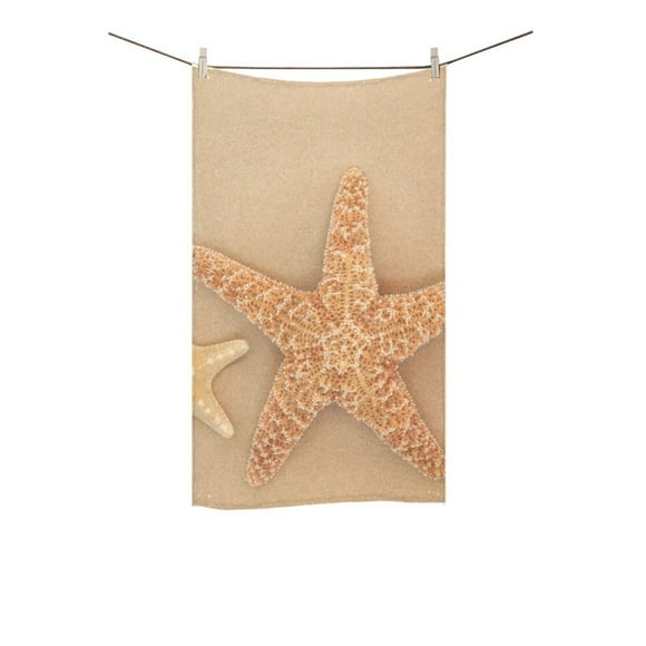 YUSDECOR Starfish And Cockle Shell Bath Towel Hand Towel Shower Towel Washcloth 16x28 inch