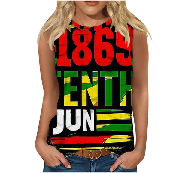 Giftesty Tank Tops for Women Casual Sleeveless Round Neck Top