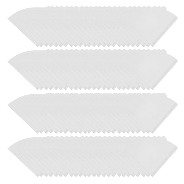 100 piezas de filtros de café cónicos de 2 a 4 tazas Papel de filtro de café desechable natural para cafetería casera