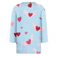 thumbnail image 6 of Garbnen Womens Valentines Day Tops 3/4 Length Sleeve Womens Tops Love Heart Print Crew Neck Dressy Womens Tunic Tops, 6 of 6