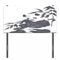 thumbnail image 3 of Panda Headboard, Giant Panda Bear Sitting in Zoo Traditional Chinese Painting Monochrome Picture, Upholstered Decorative Metal Bed Headboard with Memory Foam, Twin Size, Cadet Blue White, by Ambesonne, 3 of 4