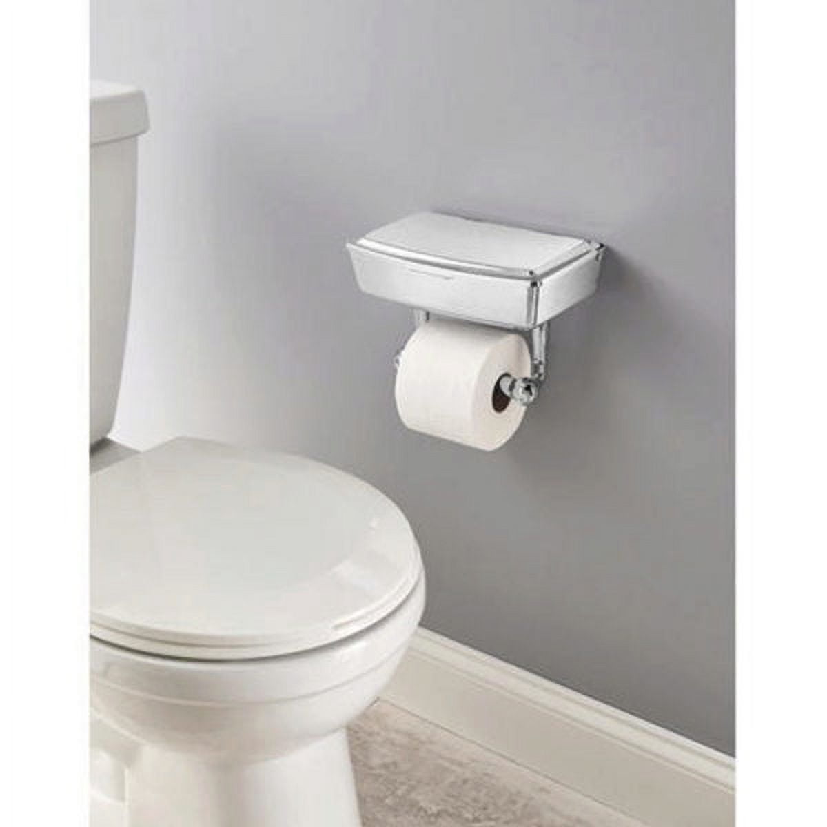 Delta Porter Chrome Toilet Paper Holder with Storage Box (Available in a pack of 1)