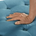 thumbnail image 6 of S-HOME Classic Nail Trim Ottoman with Wooden Legs - Spacious Storage Solution (Linen Fabric), 6 of 10