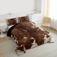 thumbnail image 3 of Manfei Animal Cow Print Bedding Comforter Set 2pcs for Boys Girls,Exotic Style Twin Comforter Sets Microfiber,Retro Vintage Breathable Bedding Set,Luxury Bedroom Decor,Reversible, 3 of 8