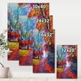 thumbnail image 4 of Designart ' Red Autumn Landscape With Little Road ' Traditional Canvas Wall Art Print, 4 of 4