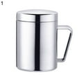 thumbnail image 2 of Neinkie Tasse à Café Isolée avec Couvercle, Acier Inoxydable, Tasse de Voyage à Double Paroi Isolée sous Vide avec Poignée, Tasse de Voyage Isolée Double Paroi Premium, Acier Inoxydable/argent, 2 of 6