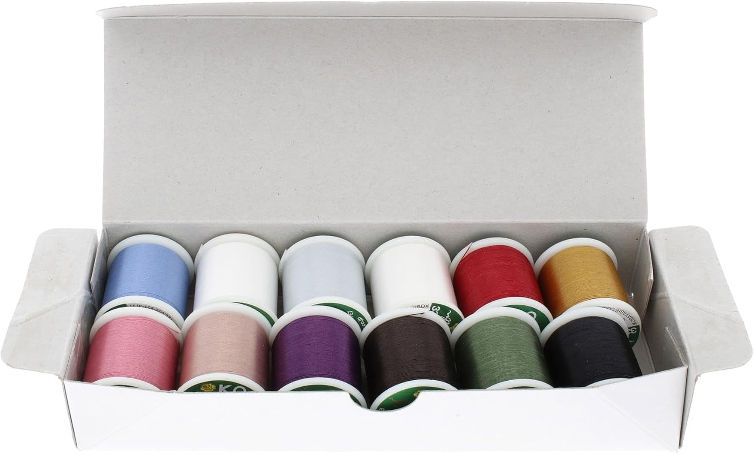KO Thread, Nylon Beading Thread, 12-Piece Color Assortment, Japanese Pre-Waxed 100% Nylon, 330TEX, Tangle Resistant Knotting Cords, 50 meters, Use for seed bead projects, loom work and bead weaving
