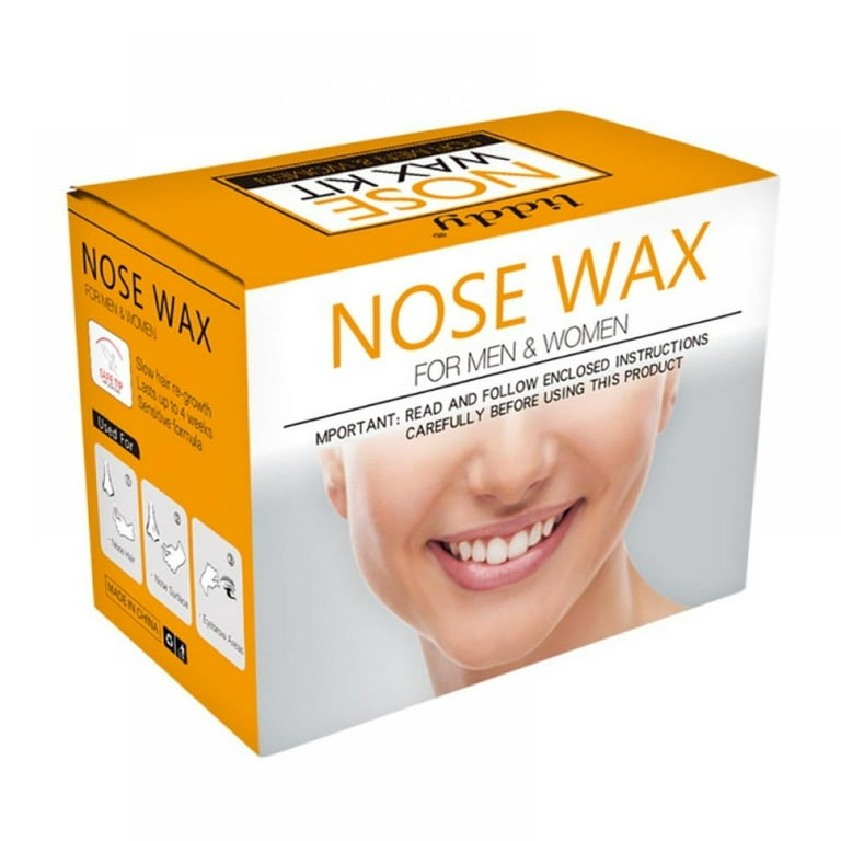 Nose Wax Kit for Men Women, Yovanpur Nose Hair Waxing Kit with 100g Nose  Hair Wax Beads (15-20 USES), 20 Applicator, 15 Mustache Protector, 10 Paper