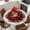 Red Black, variant on Christmas Round Tablecloth, Fitted Table Cover with Elastic for 36"-44" Round Tables, Xmas Snowman Snowflakes Pine Trees Red Plaid Table Cloth Outdoor Indoor Dinning Party Waterproof Tablecloths