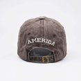 thumbnail image 5 of Womens and Mens USA Flag Embroidery Baseball Cap, Washed Vintage Cotton Unisex Dad Hat, Adjustable Casual American Flag Embroidered Cap for Daily Wear Outdoor Activities and Beach Vacation Coffee, 5 of 7