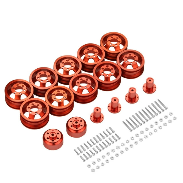 Xingzhi 10x Shock-proof Metal Wheel Rims For WPL 1/16 B24 RC Car Accessories RC Car Part Red