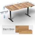 thumbnail image 4 of VIVO Electric 71” x 36” Stand Up Desk, Reclaimed Wood Table Top, Black Frame, 4 of 8