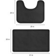 thumbnail image 6 of Memory Foam Bath Mat Set, Extra Soft 2 Piece Bathroom Rugs Non Slip and Absorbent Mats, U-Shaped Contour Rug for Tub Shower & Bath Room,Black, 6 of 7