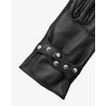 thumbnail image 3 of Sheepskin Leather Gloves for Women Windproof Warm Outdoor Driving Esphine Winter Gloves Black (L), 3 of 6